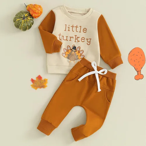 Miniatura 161 de Adobabirl Conjunto de sudadera y pantalones de Halloween para bebé, sudadera y pantalones con parche de calabaza para Halloween, otoño, ropa de bebé