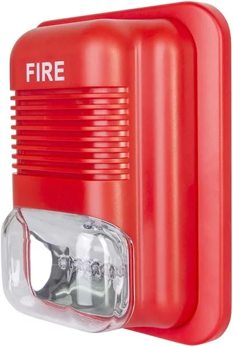 Miniatura 4 de Alarma de incendios Sirena de seguridad bocina zumbador DC12V-24V sonido y luz incendio advertencia estroboscópica sirena para una sola acción