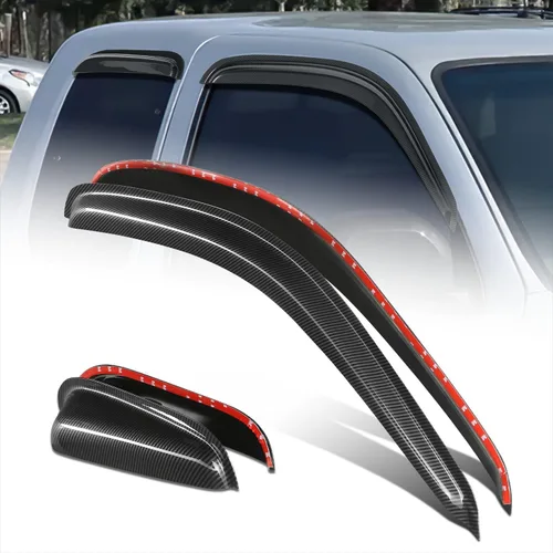 Miniatura 22 de DNA Motoring WVS-T2-0156 - Juego de 4 protectores de lluvia para ventana 04-08 Pacifica CS V6, tinte de humo, deflector de sol, viento y lluvia