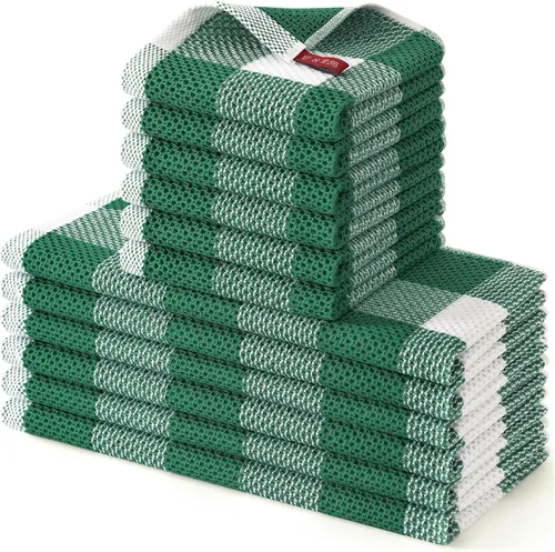 Miniatura 24 de Homaxy - Juego de toallas de cocina y paños de cocina, 12 x 12 y 13 x 28 pulgadas, juego de 12 paños de cocina 100% algodón, de punto gofre, a Negro