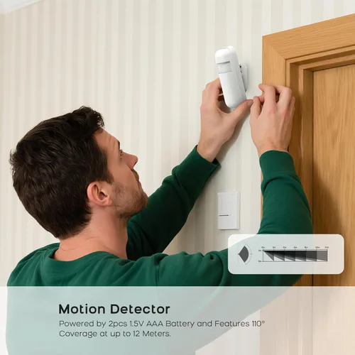 Miniatura 7 de PGST Sistema de seguridad para el hogar, sistema de alarma inalámbrico para el hogar con sensores de movimiento de puerta, teclado inteligente