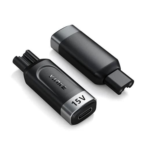 Yinke Adaptador Convertidor de Carga Tipo-C para Afeitadora HQ8505 de 15V para Philips Norelco Series 7700/7500/7400 3500/5300, OneBlade QP6520