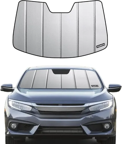 Miniatura 7 de Pigenius Parasol para parabrisas Honda Civic 2016-2018 (no gira), acabado plateado metálico