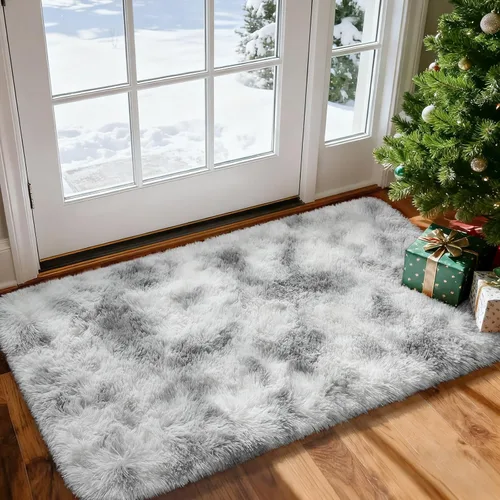 Miniatura 149 de Merelax Alfombra Moderna Suave y Esponjosa Shaggy para Dormitorio Sala de Estar Decoración de Sillas Pequeñas Alfombras Tapetes para Pies Piso, Verde