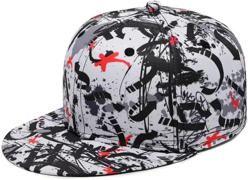 Miniatura 3 de Gorra de béisbol para hombre, estilo hip hop, visera plana, ajustable, unisex, ajustable, transpirable