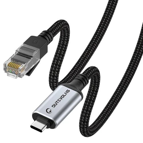 Miniatura 8 de Cable USB a Ethernet de 3.3 pies, USB 3.0 A a RJ45 macho de nailon, Gigabit conectado directamente, compatible con laptop, PC de escritorio, Switch