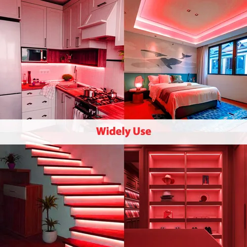 Miniatura 5 de Lamomo Luces LED de Neón, Tira de Luz LED Roja de 16.4 pies, 12V 0.39 pulgadas/Corte Luz de Cuerda de Neón de Silicona Impermeable, Letrero de Neón