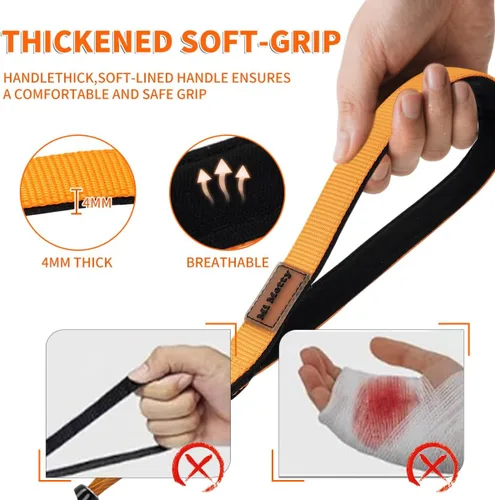 Miniatura 3 de Correa de perro resistente, correa de metal a prueba de mordidas para perros grandes (hasta 250 libras), correas de alambre para perros con agarre
