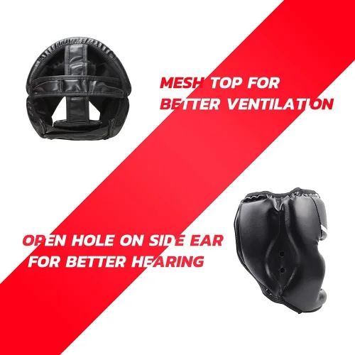 Miniatura 3 de Casco de boxeo para niños y adultos: casco de kickboxing MMA con malla, casco para combatir karate taekwondo artes marciales