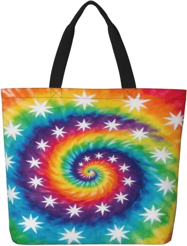 Miniatura 24 de Famame Canvas Tote Bag Large Women Casual Shoulder Bag Handbag Reusable Multipurpose Shopping Grocery Bag