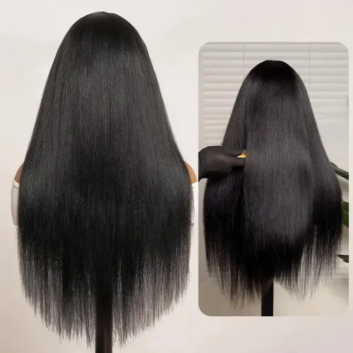 Miniatura 4 de Miss Flower Pelucas de cabello humano con encaje frontal HD SKINLIKE ultrafinas e invisibles de densidad 250, 26 pulgadas, 9.88 oz, gran espacio