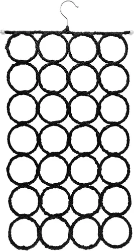 Miniatura 8 de Super Z Outlet Organizador plegable de 28 agujeros para anillos que ahorran espacio para ropa para colgar ropa, corbatas, cinturones, calcetines