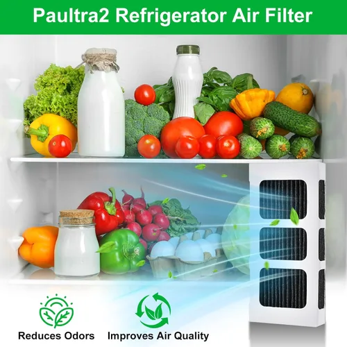 Miniatura 3 de Paquete de 6 filtros de aire para refrigerador Paultra2, compatible con Frigidaire Pure Air Ultra 2, Pure Air Ultra II, filtro de aire