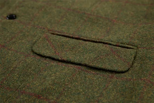 Miniatura 4 de Chaleco de traje a cuadros casual para hombre, chaleco de tweed ajustado para padrinos de boda