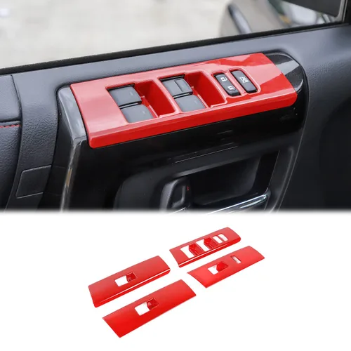 Miniatura 8 de Voodonala Panel de interruptores de ventana para Toyota 4Runner 2010-2024, cubierta de panel de manija lateral compatible con Toyota 4Runner SUV