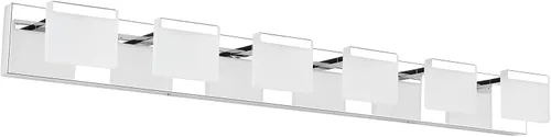 Miniatura 13 de Ralbay Luces LED modernas para tocador de baño, 5 luces, lámpara de pared de baño de acero inoxidable acrílico