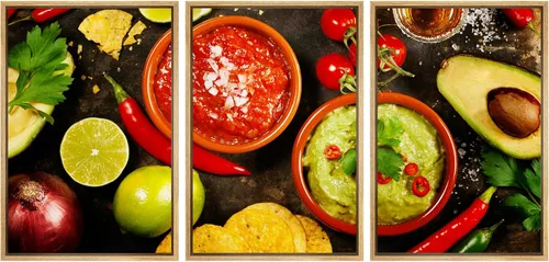 Miniatura 71 de wall26 Lienzo enmarcado para pared, juego de arte de hierbas, verduras y condimentos en madera, alimentos, fotografía cultural, realismo, paisaje