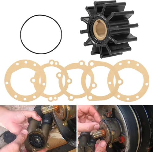 Miniatura 9 de Kit de reparación de impulsor de bomba de agua Reemplazo para Sherwood 10615K-SHW para Volvo Penta 835874 Impulsor de bomba de enfriamiento