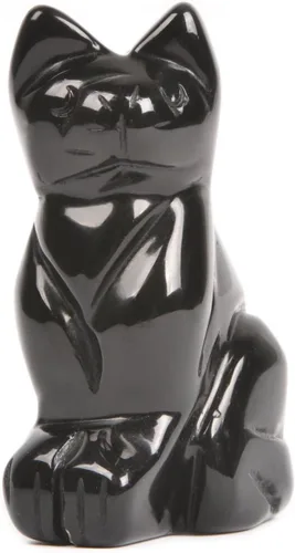 Miniatura 10 de Justinstones Estatua de gato guardián de piedra de sangre africana, decoración del hogar, reiki chakras curativos, cristal de escritorio, decoración