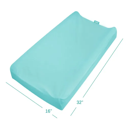 Miniatura 7 de Funda impermeable para cambiador, paquete de 2 sábanas para cambio de pañales para bebés niños y niñas, sábanas bajeras para cuna de 32 x 16 Azul