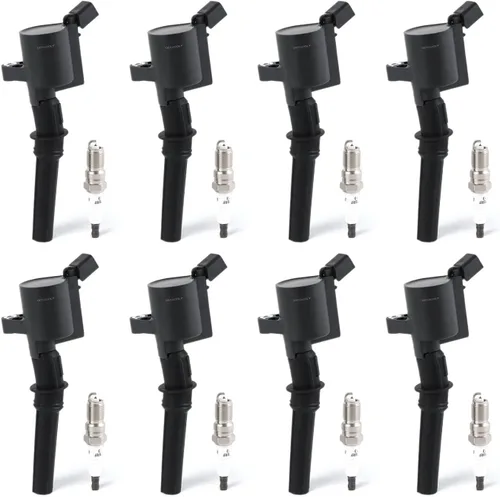 Miniatura 12 de Paquete de 8 bobinas de encendido UF535 de 8 piezas y bujías de iridio compatibles con Mercedes-Benz CLS550 E550 S550 GL450 SL550 ML550 S450 CL550