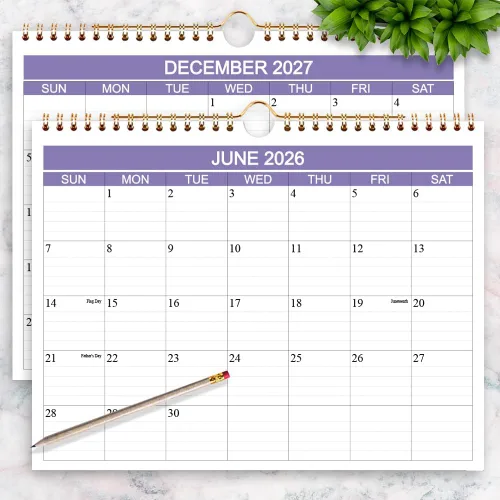 Miniatura 6 de Calendario 2026-2027 - Calendario de pared 2026-2027 de abril de 2026 a diciembre de 2027, calendario de 21 meses con papel grueso