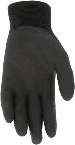 Miniatura 2 de Guante Memphis N9690S Ninja Ice calibre 15 de nylon negro para clima frío, interior de rizo acrílico, palma y dedos de HPT, pequeño, 1 par
