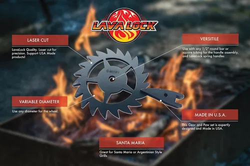 Miniatura 3 de LavaLock® Equipo de trinquete y pata para parrilla Santa Maria