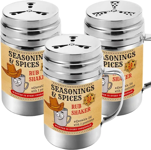 Miniatura 6 de CUSINIUM Coctelera de especias de condimentos de 10 onzas, coctelera para barbacoa en seco, draga de cocina con tapa y mango ajustables