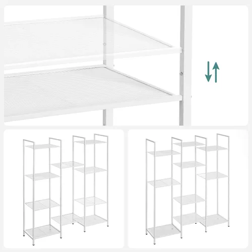 Miniatura 6 de SONGMICS Estante de almacenamiento de 5 niveles, estante de baño, soporte extensible para plantas con estante ajustable, para baño, sala de estar