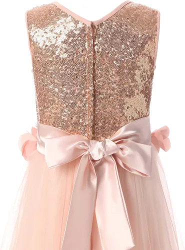Miniatura 4 de Sarahbridal Vestido de princesa para fiesta de flores para niñas pequeñas FG001