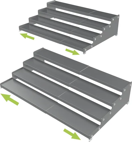 Miniatura 10 de Jojocross Organizador de especias expandible de 4 niveles para gabinete de cocina, diseño moderno y estante de almacenamiento antideslizante que 1
