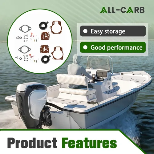 Miniatura 5 de ALL-CARB Paquete de 2 kits de reparación de carbohidratos con flotador de repuesto para Johnson Evinrude 396701 18 20 25 28 30 35 40 45 48 50 55 60