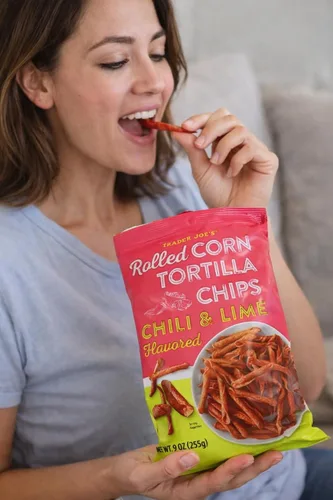 Miniatura 2 de Trader Joe's - Chips de tortilla de maíz enrollados con sabor a chile y lima con clip de chips Grafton Way (paquete de 1)