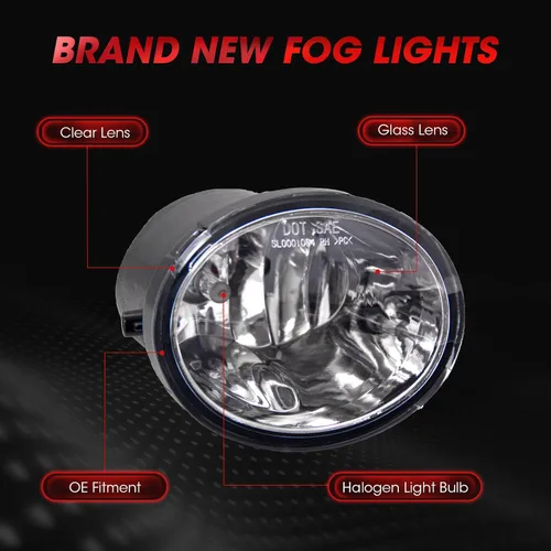 Miniatura 4 de Repuesto de montaje de luces antiniebla para Toyota Tundra 2000-2006 2001-2007 Toyota Sequoia con bombillas halógenas 9006 12V 35W incluidas