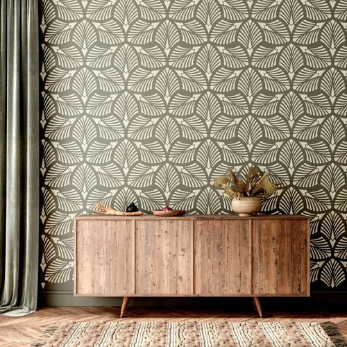 Miniatura 5 de Plantillas geométricas grandes de 12 pulgadas para manualidades, plantillas reutilizables de pintura de cara y pared para arte y decoración
