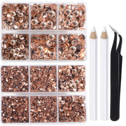 Miniatura 62 de LPBeads 10000 unidades de diamantes termoadhesivos SS6 amatista con parte trasera plana, gemas de diamantes de imitación de cristal redondas