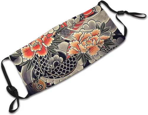 Miniatura 6 de Mascarilla de tela japonesa Samurai Oni cómoda pasamontañas reutilizable Bandana ajustable bufanda para adultos con 2 filtros