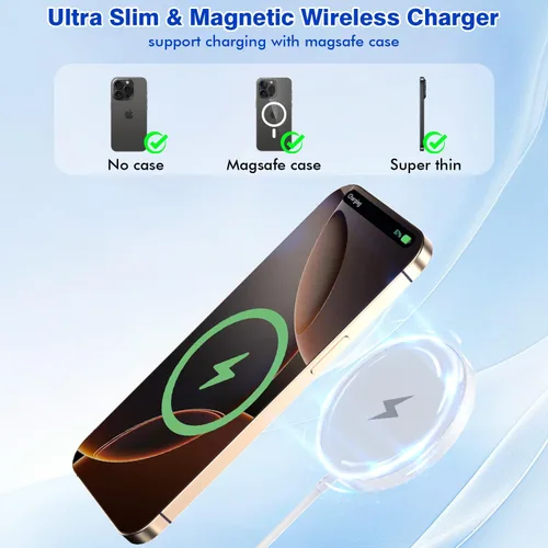 Miniatura 4 de Magnetic iPhone Charger,15W iPhone Wireless Charger Apple 17/16 Wireless Charging Pad Fast Charge Apple Mag Safe Charge for iPhone17 Pro
