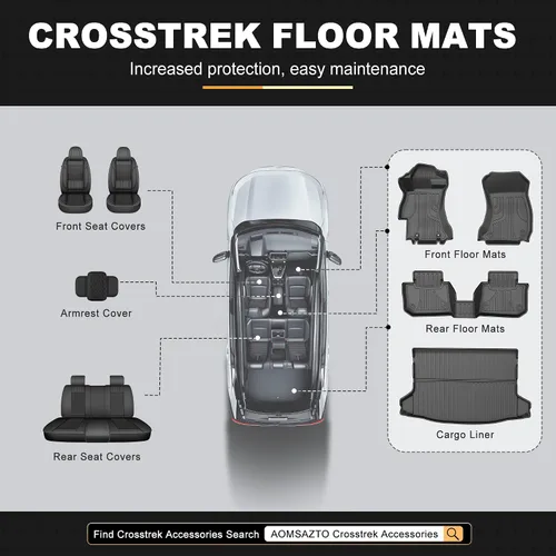 Miniatura 8 de Alfombrillas y forro de carga para Subaru Crosstrek 2016 2017/XV Crosstrek 2013-2015/Impreza 2012-2016, accesorios de automóvil para todo