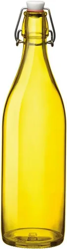 Miniatura 7 de Bormioli Rocco Giara Botella de bebida con tapa de abrazadera, 33.75 onzas, recipiente de vidrio a prueba de fugas para jugos y aderezos caseros