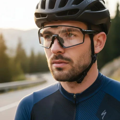 Miniatura 2 de BangLong Photochromic Cycling glasses for Men Women, Clear Running MTB Sunglasses UV Protection Marco negro fotocromático