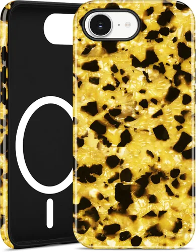 Miniatura 88 de Jusy Compatible con MagSafe Brown Tortoise Shell Print Phone Case para iPhone 7/8/SE, funda protectora magnética de lujo de TPU suave