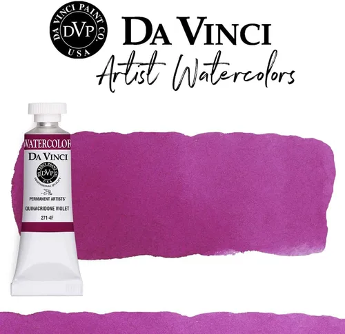 Miniatura 23 de DA VINCI PAINTS Pintura Acuarela Profesional para Artistas, Alizarin Crimson (Quinacridone), 37ml Índigo