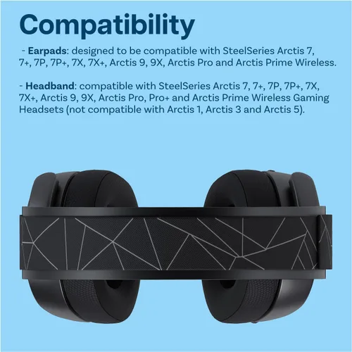 Miniatura 4 de MMOBIEL - Almohadillas de repuesto para auriculares inalámbricos SteelSeries Arctis 7/9/Pro y Prime, etc. – Almohadillas de gel refrescante