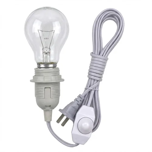 Miniatura 7 de Cable de luz colgante regulable con interruptor de atenuación, kit de cable de lámpara colgante de 15 pies con luz E26/E27Socket Swag con ganchos