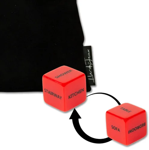 Miniatura 2 de Juego de 5 dados sexuales para hombres, LGBTQ+ para parejas, juego sexual de orgullo. Modelo de mujer disponible, dados de amor travieso, noche