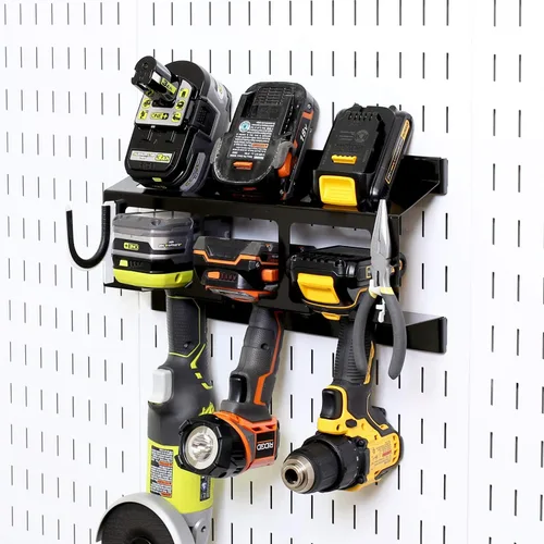 Miniatura 4 de Wall Control Soporte de taladro Estante de almacenamiento de herramientas eléctricas - Taladro de impacto compacto Batería Herramienta Eléctrica