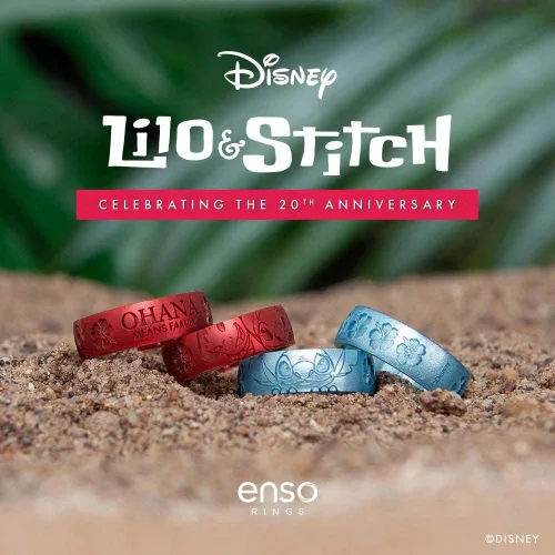 Miniatura 7 de Enso Rings Colección de anillos de silicona Lilo & Stitch de Disney, diseño cómodo y flexible