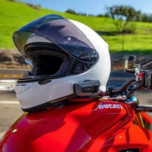 Miniatura 3 de Cardo PACKTALK Edge - Intercomunicador de auriculares con sistema de comunicación Bluetooth para motocicleta, paquete doble